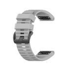For Garmin Fenix 3 26mm Silicone Watch Band(Grey) - 1