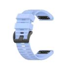 For Garmin Fenix 3 26mm Silicone Watch Band(Light blue) - 1