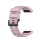 For Garmin Fenix 3 26mm Silicone Watch Band(Rose pink) - 1