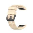 For Garmin Fenix 3 26mm Silicone Watch Band(Beige) - 1