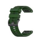 For Garmin Fenix 3 HR 26mm Silicone Watch Band(Amy green) - 1