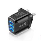 F002 5.1A QC3. 0 USB + 2 x USB 2. 0 Multi Port Fast Charger,  UK Plug(Black) - 1