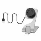 For Garmin Vivomove 3S Rotatable Magnetic Metal Charging Base(Gray) - 1