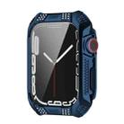 For Apple Watch Series 8 / 7 45mm Armor Diamond PC Toughened Film Integrated Protective Case(Blue) - 1