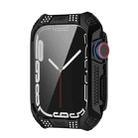 For Apple Watch Series 8 / 7 41mm Armor Diamond PC Toughened Film Integrated Protective Case(Black) - 1