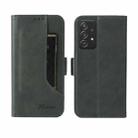 For Samsung Galaxy A52  5G / 4G Dual Buckle Card Wallet Calf Leather Phone Case(Green) - 1