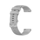 For Ticwatch GTH Checkered Silicone Watch Band(Grey) - 1