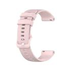 For Ticwatch E Checkered Silicone Watch Band(Pink) - 1