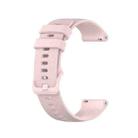 For Ticwatch Pro X Checkered Silicone Watch Band(Pink) - 1