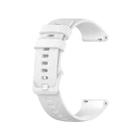 For Ticwatch Pro X Checkered Silicone Watch Band(White) - 1