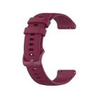 For Ticwatch Pro 3 Lite Checkered Silicone Watch Band(Wine Red) - 1