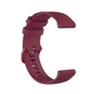 For Amazfit GTS 2 Checkered Silicone Watch Band(Wine red) - 1