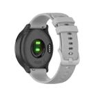 For Samsung Galaxy Watch3 45MM 22mm Checkered Silicone Watch Band(Grey) - 1