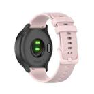 For Samsung Galaxy Watch3 45MM 22mm Checkered Silicone Watch Band(Pink) - 1