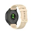 For Samsung Galaxy Watch3 45MM 22mm Checkered Silicone Watch Band(Beige) - 1