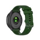 For Samsung Galaxy Watch 46mm 22mm Checkered Silicone Watch Band(Amy green) - 1