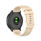 For Samsung Galaxy Watch 46mm 22mm Checkered Silicone Watch Band(Beige) - 1