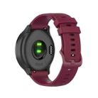 For Samsung Gear S3 Classic 22mm Checkered Silicone Watch Band(Wine red) - 1