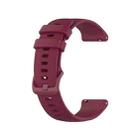For Samsung Galaxy Watch 4 Classic 42mm / 46mm 20mm Checkered Silicone Watch Band(Wine red) - 1
