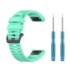 For Garmin Fenix 7 / EPIX 22mm Solid Color Silicone Quick Release Watch Band(Lake Blue) - 1
