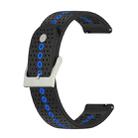 For Garmin vivoMove Luxe 20mm Silicone Watch Band(Black Blue) - 1