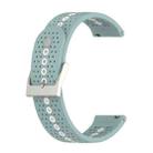 For Garmin vivoMove Luxe 20mm Silicone Watch Band(Rock Cyan White) - 1