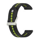 For Garmin Venu SQ 20mm Silicone Watch Band(Black Lime) - 1