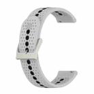 For Garmin Venu SQ 20mm Silicone Watch Band(Grey Black) - 1