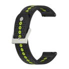 For Garmin Forerunner 645 Music 20mm Silicone Watch Band(Black Lime) - 1