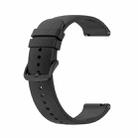 For Garmin Forerunner 645 Music 20mm Solid Color Silicone Watch Band(Black) - 1