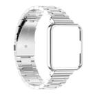 For Xiaomi Redmi Watch 2 2 in 1 Three-bead Metal Watch Band with Watch Frame(Silver) - 1