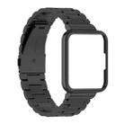 For Xiaomi Redmi Watch 2 2 in 1 Three-bead Metal Watch Band with Watch Frame(Black) - 1