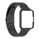 For Xiaomi Redmi Watch2 Lite International Version 2 in 1 Three-bead Metal Watch Band with Watch Frame(Black) - 1