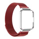 For Xiaomi Redmi Watch 2 Lite 2 in 1 Milano Metal Watch Band with Watch Frame(Red) - 1
