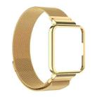 For Xiaomi Redmi Watch 2 2 in 1 Milano Metal Watch Band with Watch Frame(Gold) - 1
