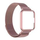 For Xiaomi Redmi Watch 2 2 in 1 Milano Metal Watch Band with Watch Frame(Rose Pink) - 1