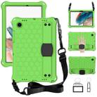 For Galaxy Tab A8 10.5 2021 X200/X205 Honeycomb EVA+PC Tablet Case with Strap(Green+Black) - 1