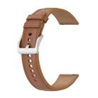 For Huawei Watch 3 / Watch 3 Pro Calf Texture Sewing Thread Watch Band (Light Brown) - 1