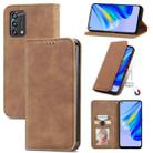 For OPPO A95 4G Retro Skin Feel Magnetic Horizontal Flip Leather Phone Case(Brown) - 1