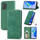 For OPPO A95 4G Retro Skin Feel Magnetic Horizontal Flip Leather Phone Case(Green) - 1