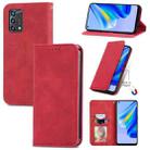 For OPPO A95 5G Retro Skin Feel Magnetic Horizontal Flip Leather Phone Case(Red) - 1