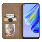 For OPPO A95 5G Retro Skin Feel Magnetic Horizontal Flip Leather Phone Case(Brown) - 3