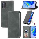 For OPPO A95 5G Retro Skin Feel Magnetic Horizontal Flip Leather Phone Case(Gray) - 1