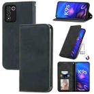 For OPPO K9s Retro Skin Feel Magnetic Horizontal Flip Leather Phone Case(Black) - 1