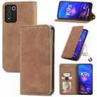 For OPPO K9s Retro Skin Feel Magnetic Horizontal Flip Leather Phone Case(Brown) - 1