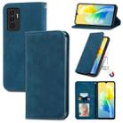 For vivo S10e Retro Skin Feel Magnetic Horizontal Flip Leather Phone Case(Blue) - 1