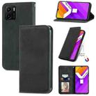 For vivo Y15S Retro Skin Feel Magnetic Horizontal Flip Leather Phone Case(Black) - 1