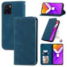 For vivo Y15S Retro Skin Feel Magnetic Horizontal Flip Leather Phone Case(Blue) - 1