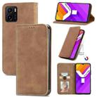 For vivo Y15S Retro Skin Feel Magnetic Horizontal Flip Leather Phone Case(Brown) - 1