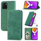 For vivo Y15S Retro Skin Feel Magnetic Horizontal Flip Leather Phone Case(Green) - 1